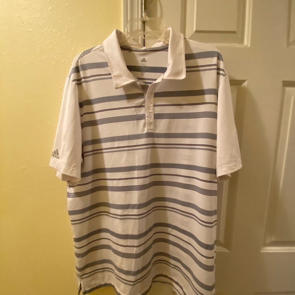 Adidas 2XL striped Polo Shirt
